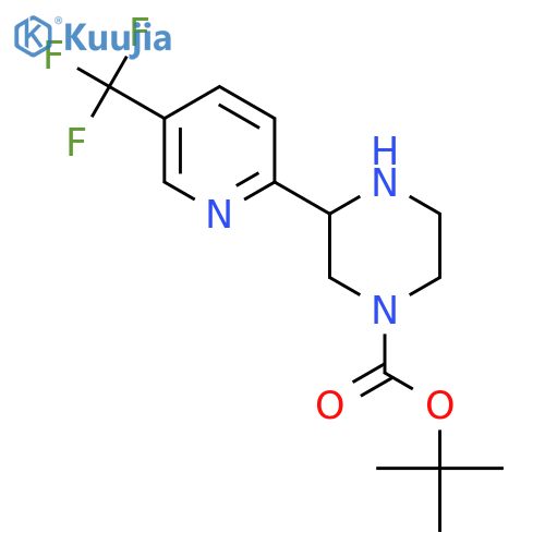 Tert-butyl 3-[5-(trifluoromethyl)pyridin-2-yl]piperazine-1-carboxylate structure