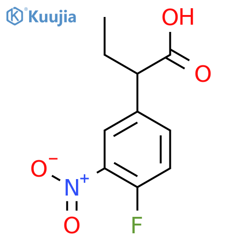 2-(4-Fluoro-3-nitrophenyl)butanoic acid structure