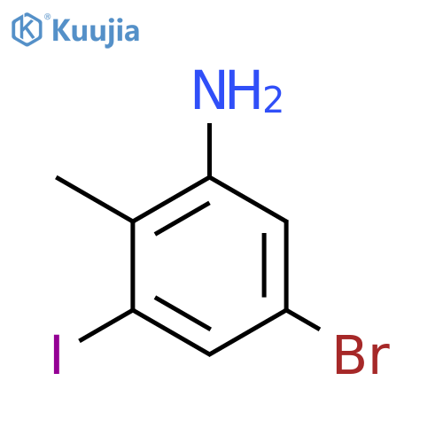 5-Bromo-3-iodo-2-methylaniline structure