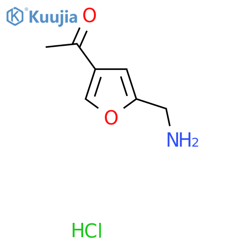 1-[5-(Aminomethyl)furan-3-yl]ethan-1-one hydrochloride structure