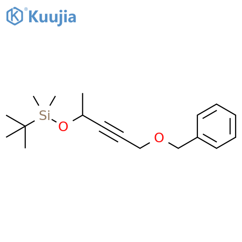 Benzene, [[[4-[[(1,1-dimethylethyl)dimethylsilyl]oxy]-2-pentyn-1-yl]oxy]methyl]- structure