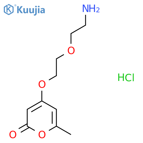 4-(2-(2-Aminoethoxy)ethoxy)-6-methyl-2H-pyran-2-one hydrochloride structure