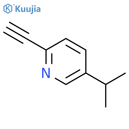 2-Ethynyl-5-(propan-2-yl)pyridine structure