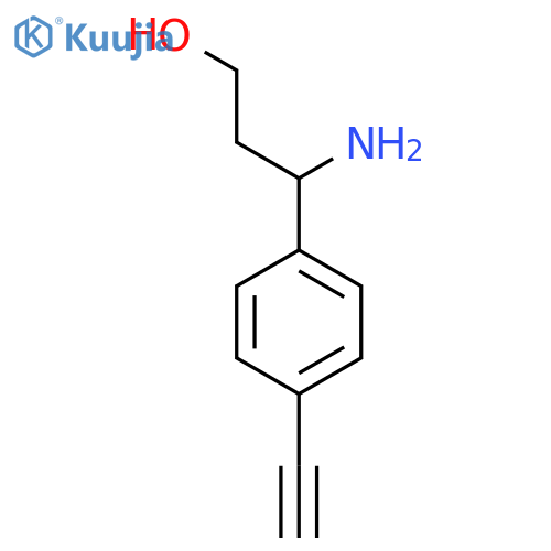 3-Amino-3-(4-ethynylphenyl)propan-1-ol structure