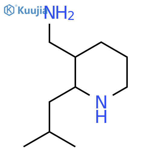 [2-(2-Methylpropyl)piperidin-3-yl]methanamine structure