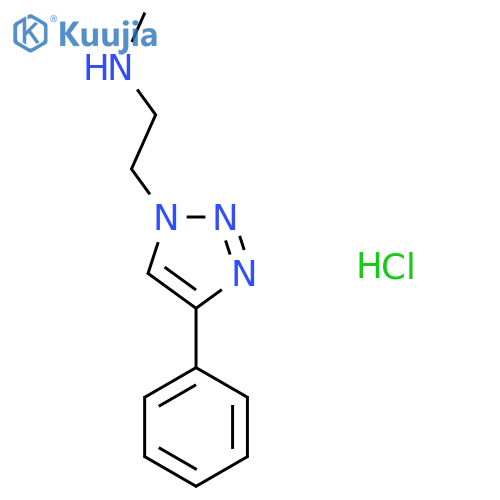 N-Methyl-2-(4-phenyl-1H-1,2,3-triazol-1-yl)ethan-1-amine hydrochloride structure