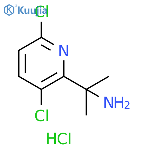 2-(3,6-dichloro-2-pyridyl)propan-2-amine;hydrochloride structure