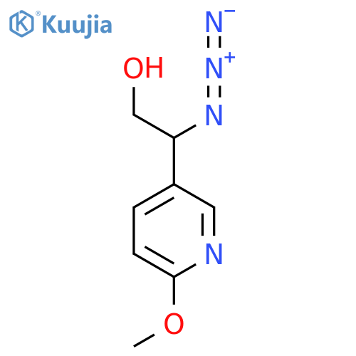 2-Azido-2-(6-methoxypyridin-3-yl)ethan-1-ol structure