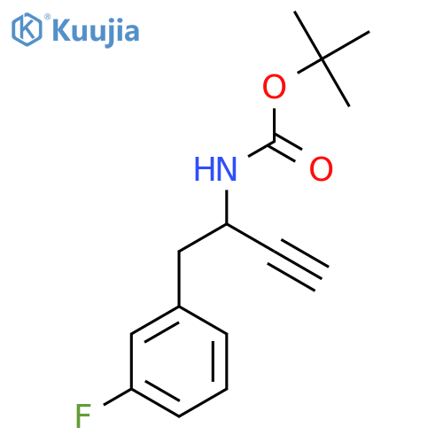 tert-butyl N-[1-(3-fluorophenyl)but-3-yn-2-yl]carbamate structure