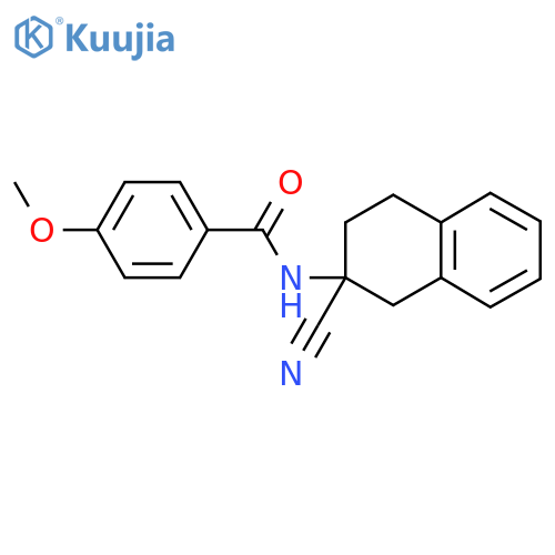 N-(2-cyano-1,2,3,4-tetrahydronaphthalen-2-yl)-4-methoxybenzamide structure
