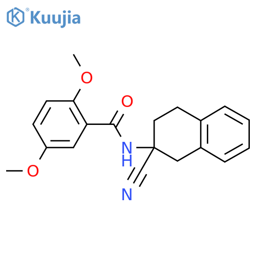 N-(2-cyano-1,2,3,4-tetrahydronaphthalen-2-yl)-2,5-dimethoxybenzamide structure