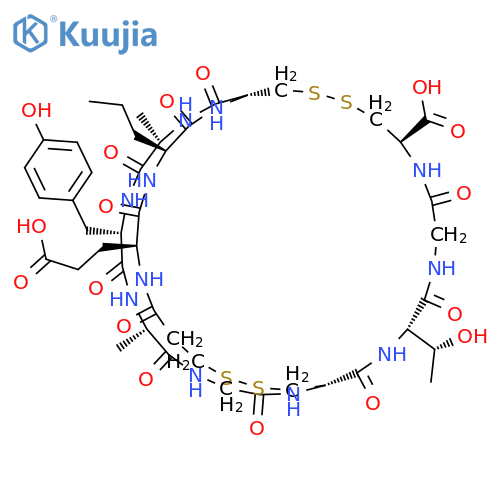 Guanylin (humanreduced), cyclic (4&reg;12),(7&reg;15)-bis(disulfide) (9CI) structure