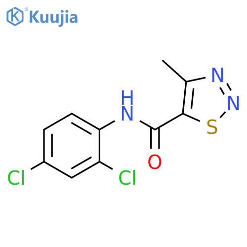 N-(2,4-dichlorophenyl)-4-methyl-1,2,3-thiadiazole-5-carboxamide structure