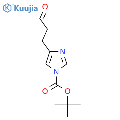 Tert-butyl 4-(3-oxopropyl)-1H-imidazole-1-carboxylate structure