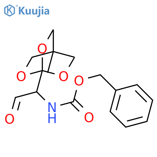 Carbamic acid,[(1S)-1-(4-methyl-2,6,7-trioxabicyclo[2.2.2]oct-1-yl)-2-oxoethyl]-,phenylmethyl ester structure