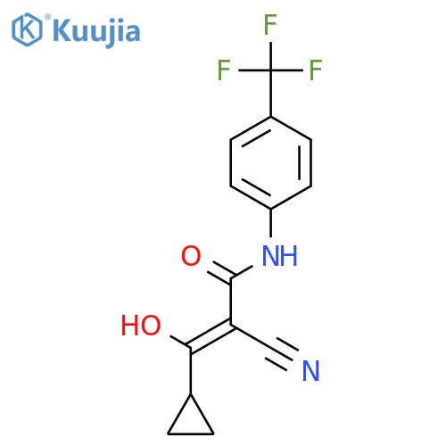 2-Propenamide,2-cyano-3-cyclopropyl-3-hydroxy-N-[4-(trifluoromethyl)phenyl]- structure