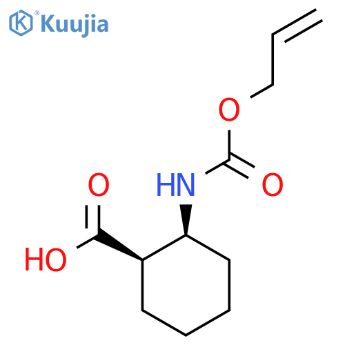 (1R,2S)-2-{[(prop-2-en-1-yloxy)carbonyl]amino}cyclohexane-1-carboxylic acid structure
