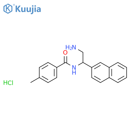 N-[2-amino-1-(naphthalen-2-yl)ethyl]-4-methylbenzamide hydrochloride structure
