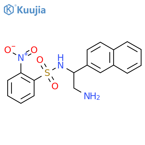 N-[2-amino-1-(naphthalen-2-yl)ethyl]-2-nitrobenzene-1-sulfonamide structure