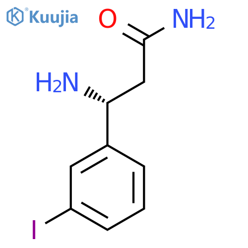 (3R)-3-Amino-3-(3-iodophenyl)propanamide structure