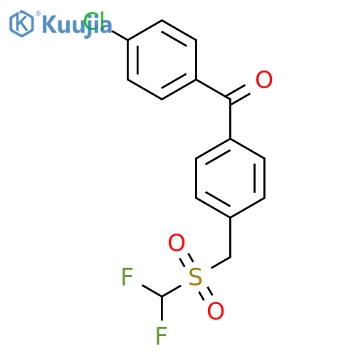 Methanone, (4-chlorophenyl)[4-[[(difluoromethyl)sulfonyl]methyl]phenyl]- structure