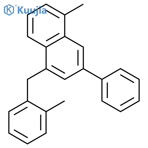 Naphthalene, 5-methyl-1-[(2-methylphenyl)methyl]-3-phenyl- structure