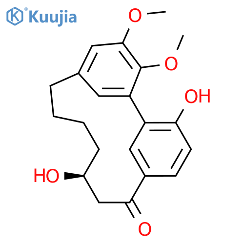 Tricyclo[12.3.1.12,6]nonadeca-1(18),2,4,6(19),14,16-hexaen-7-one, 3,9-dihydroxy-16,17-dimethoxy-, (9S)- structure