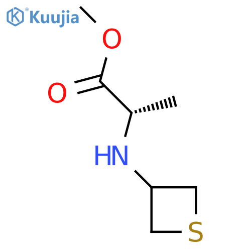 methyl (2S)-2-[(thietan-3-yl)amino]propanoate structure