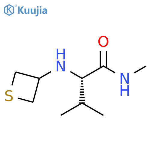 (2S)-N,3-dimethyl-2-[(thietan-3-yl)amino]butanamide structure