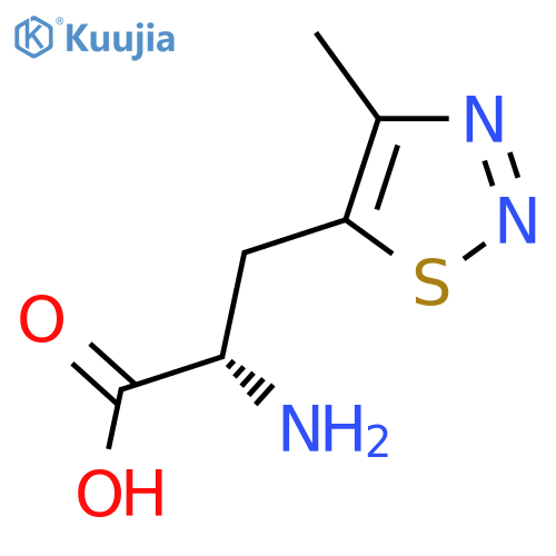 (2S)-2-Amino-3-(4-methyl-1,2,3-thiadiazol-5-yl)propanoic acid structure