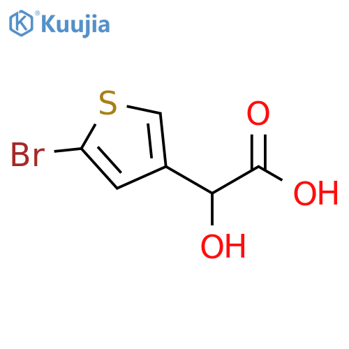 3-Thiopheneacetic acid, 5-bromo-α-hydroxy- structure