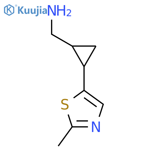 [2-(2-Methyl-1,3-thiazol-5-yl)cyclopropyl]methanamine structure