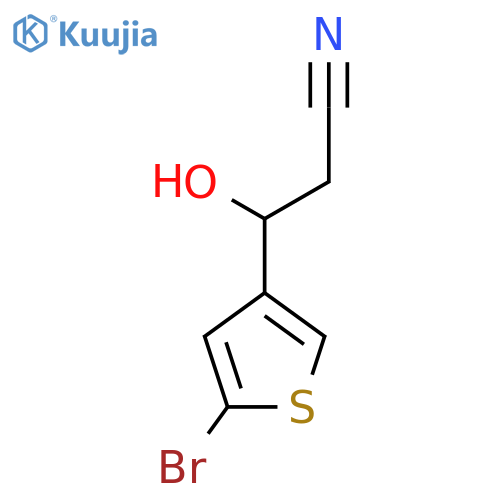 3-(5-Bromothiophen-3-yl)-3-hydroxypropanenitrile structure