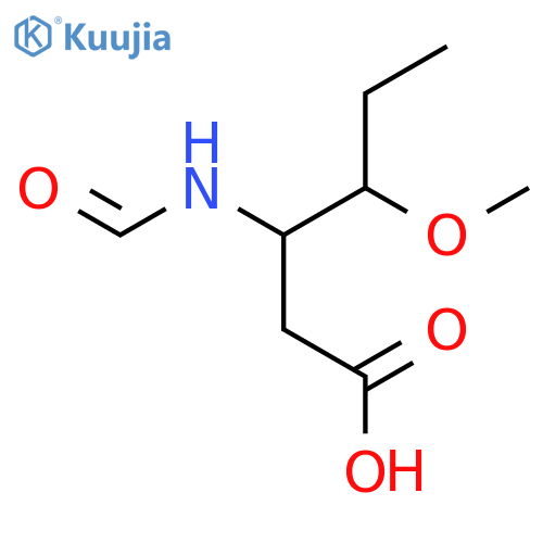 3-Formamido-4-methoxyhexanoic acid structure