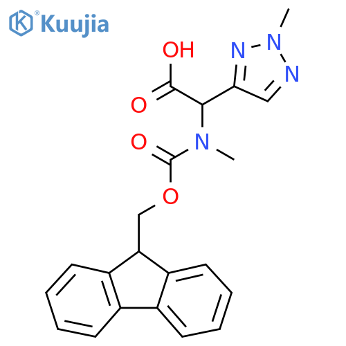 2-({[(9H-fluoren-9-yl)methoxy]carbonyl}(methyl)amino)-2-(2-methyl-2H-1,2,3-triazol-4-yl)acetic acid structure