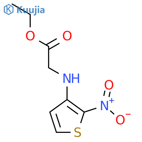 Ethyl 2-[(2-nitrothiophen-3-yl)amino]acetate structure