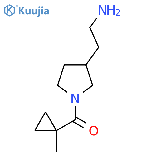 2-[1-(1-Methylcyclopropanecarbonyl)pyrrolidin-3-yl]ethan-1-amine structure