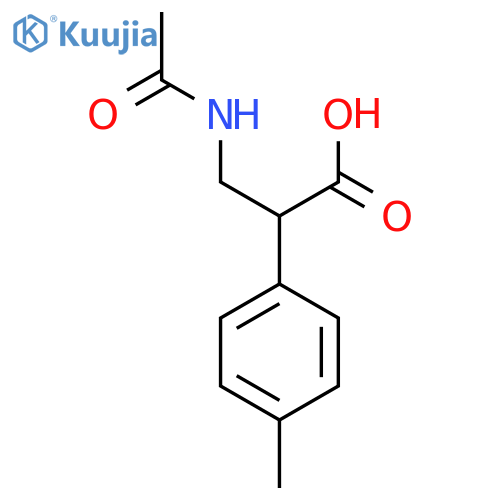 3-Acetamido-2-(4-methylphenyl)propanoic acid structure