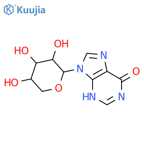 Hypoxanthine, 9-b-D-xylopyranosyl- (8CI) structure