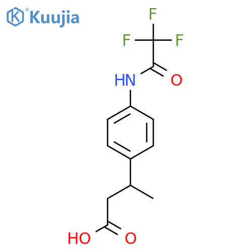 3-[4-(Trifluoroacetamido)phenyl]butanoic acid structure