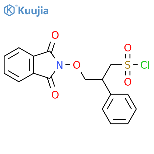 3-[(1,3-dioxo-2,3-dihydro-1H-isoindol-2-yl)oxy]-2-phenylpropane-1-sulfonyl chloride structure