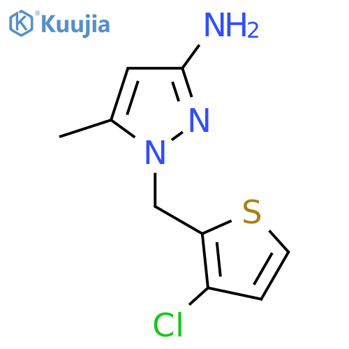 1-[(3-Chlorothiophen-2-yl)methyl]-5-methyl-1H-pyrazol-3-amine structure