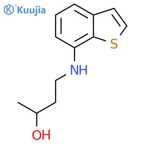 4-[(1-Benzothiophen-7-yl)amino]butan-2-ol structure