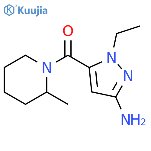 1-ethyl-5-[(2-methylpiperidin-1-yl)carbonyl]-1H-pyrazol-3-amine structure