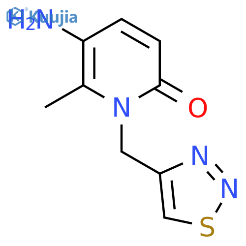 5-Amino-6-methyl-1-[(1,2,3-thiadiazol-4-yl)methyl]-1,2-dihydropyridin-2-one structure