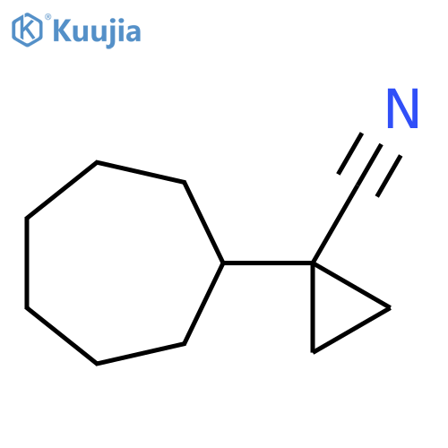 1-Cycloheptylcyclopropane-1-carbonitrile structure