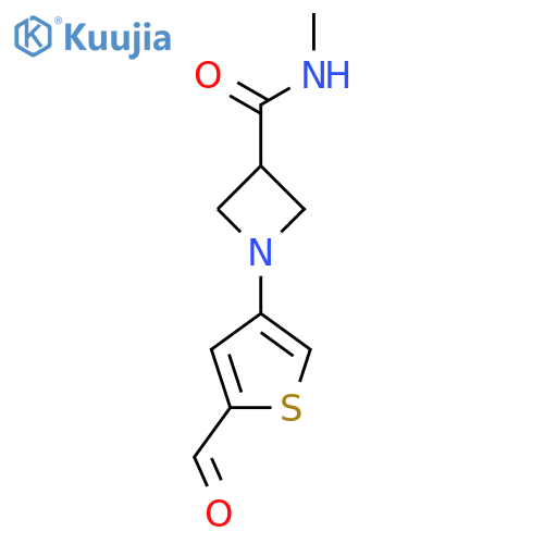 1-(5-Formylthiophen-3-yl)-N-methylazetidine-3-carboxamide structure