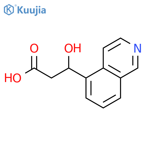 3-Hydroxy-3-(isoquinolin-5-yl)propanoic acid structure