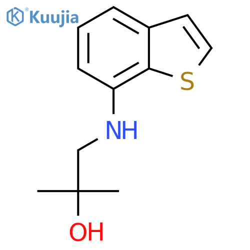 1-[(1-Benzothiophen-7-yl)amino]-2-methylpropan-2-ol structure