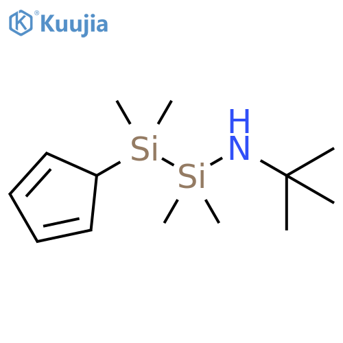 N-(tert-Butyl)-N-(cyclopentadienyltetramethyldisilyl)amine structure